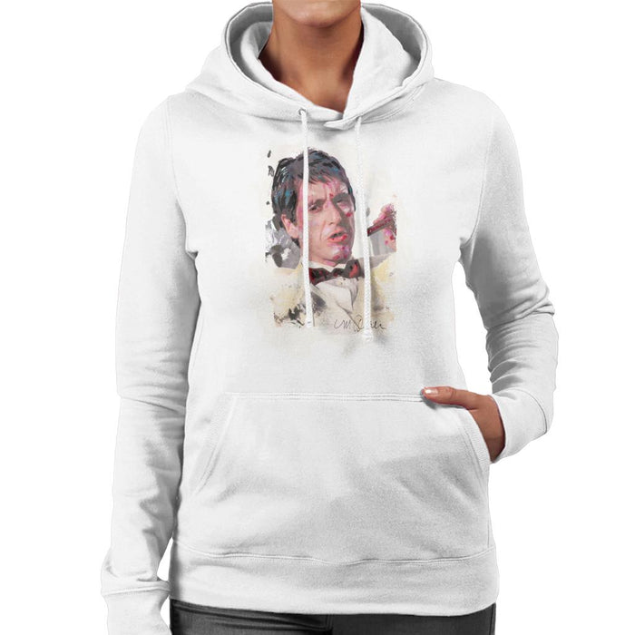 Sidney Maurer Original Portrait Of Al Pacino Scarface Tuxedo Women's Hooded Sweatshirt