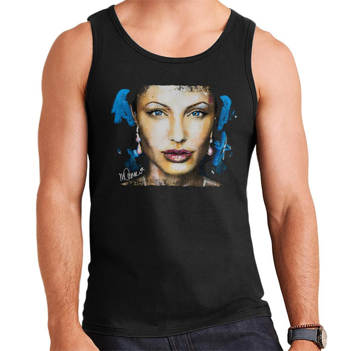 Sidney Maurer Original Portrait Of Angelina Jolie Men's Vest