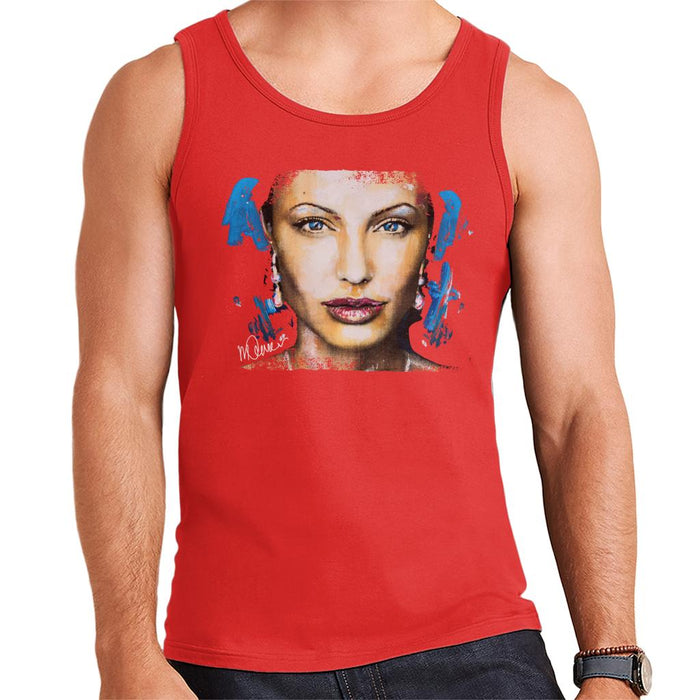 Sidney Maurer Original Portrait Of Angelina Jolie Men's Vest