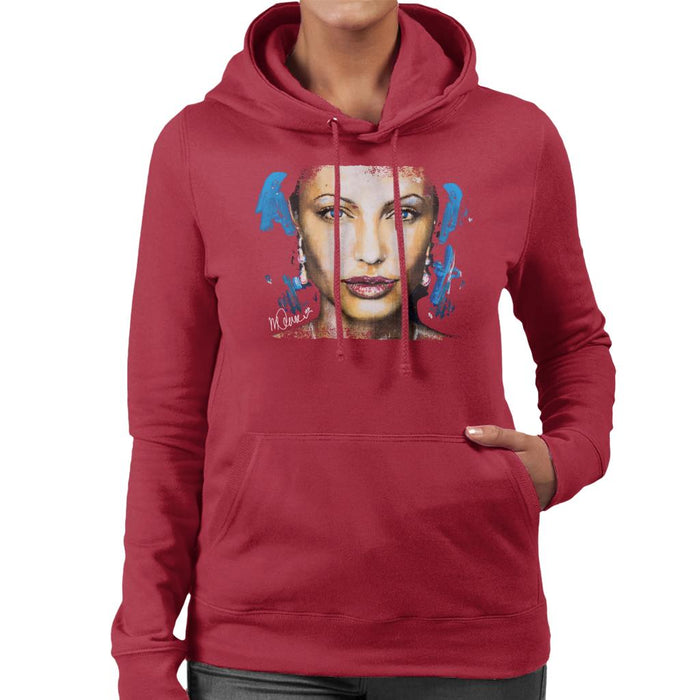Sidney Maurer Original Portrait Of Angelina Jolie Women's Hooded Sweatshirt