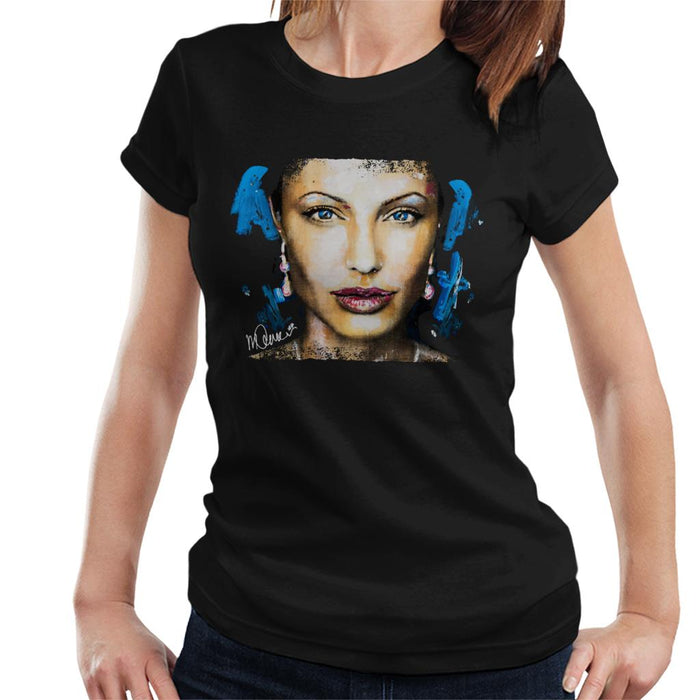Sidney Maurer Original Portrait Of Angelina Jolie Women's T-Shirt