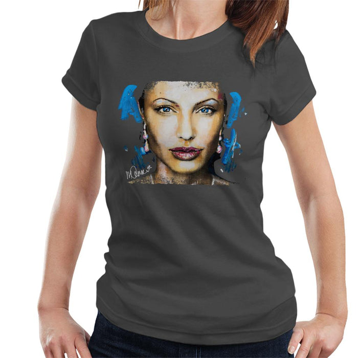 Sidney Maurer Original Portrait Of Angelina Jolie Women's T-Shirt