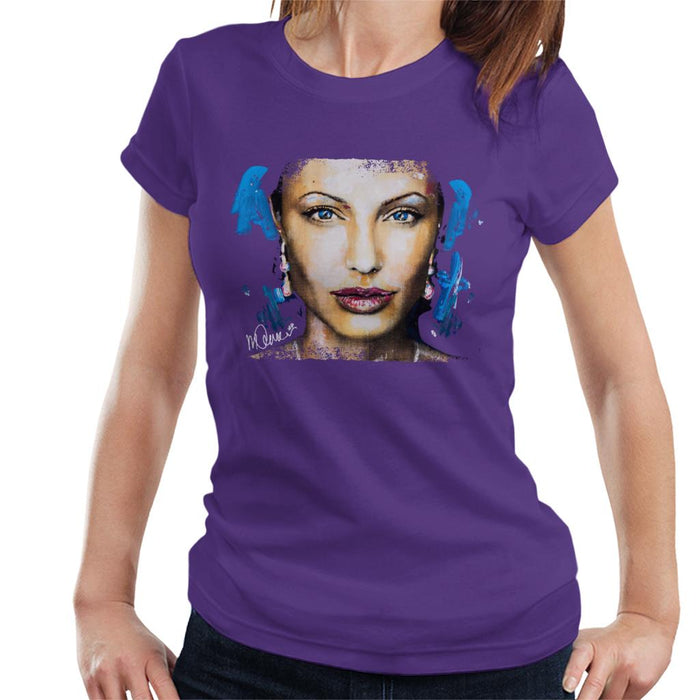 Sidney Maurer Original Portrait Of Angelina Jolie Women's T-Shirt