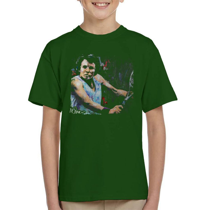 Sidney Maurer Original Portrait Of Billie Jean King Kid's T-Shirt