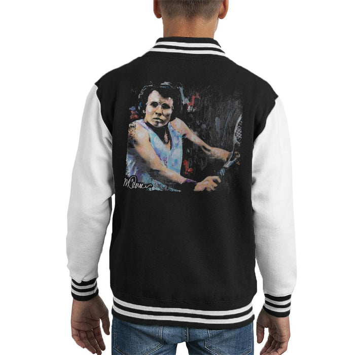 Sidney Maurer Original Portrait Of Billie Jean King Kid's Varsity Jacket