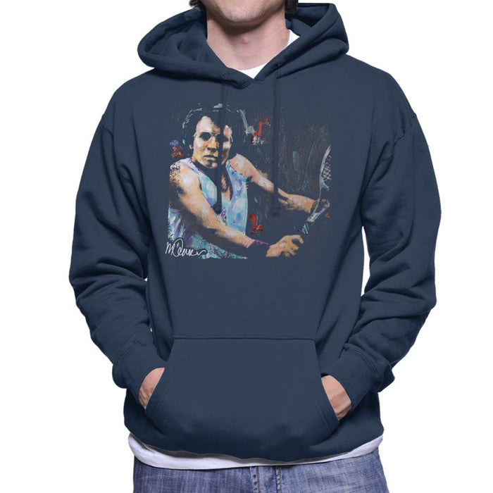 Sidney Maurer Original Portrait Of Billie Jean King Men's Hooded Sweatshirt