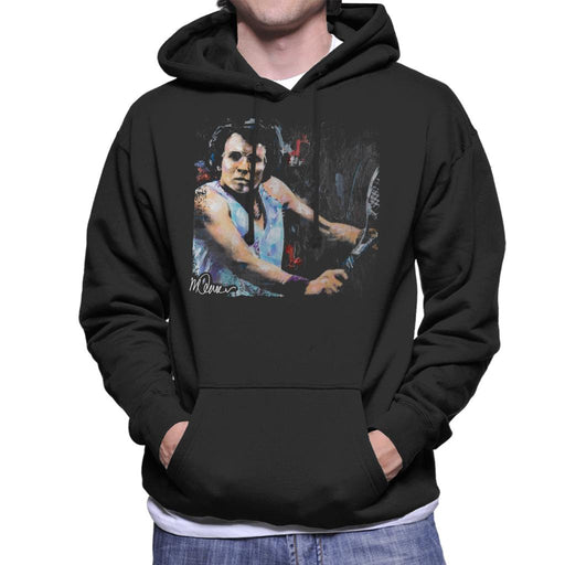 Sidney Maurer Original Portrait Of Billie Jean King Men's Hooded Sweatshirt