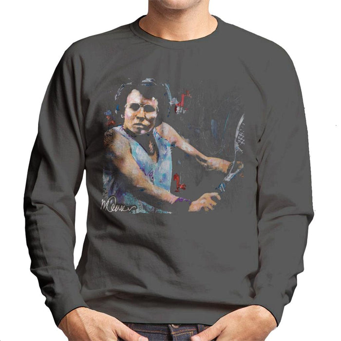 Sidney Maurer Original Portrait Of Billie Jean King Men's Sweatshirt