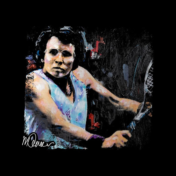 Sidney Maurer Original Portrait Of Billie Jean King Men's Hooded Sweatshirt