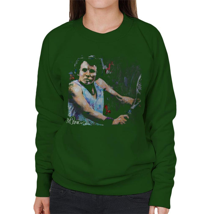 Sidney Maurer Original Portrait Of Billie Jean King Women's Sweatshirt