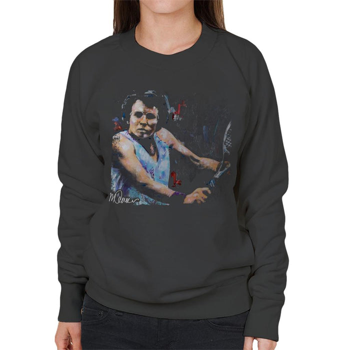 Sidney Maurer Original Portrait Of Billie Jean King Women's Sweatshirt