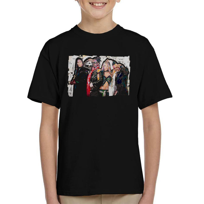 Sidney Maurer Original Portrait Of Black Eyed Peas Kid's T-Shirt