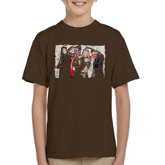 Sidney Maurer Original Portrait Of Black Eyed Peas Kid's T-Shirt