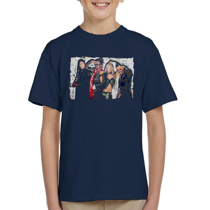 Sidney Maurer Original Portrait Of Black Eyed Peas Kid's T-Shirt