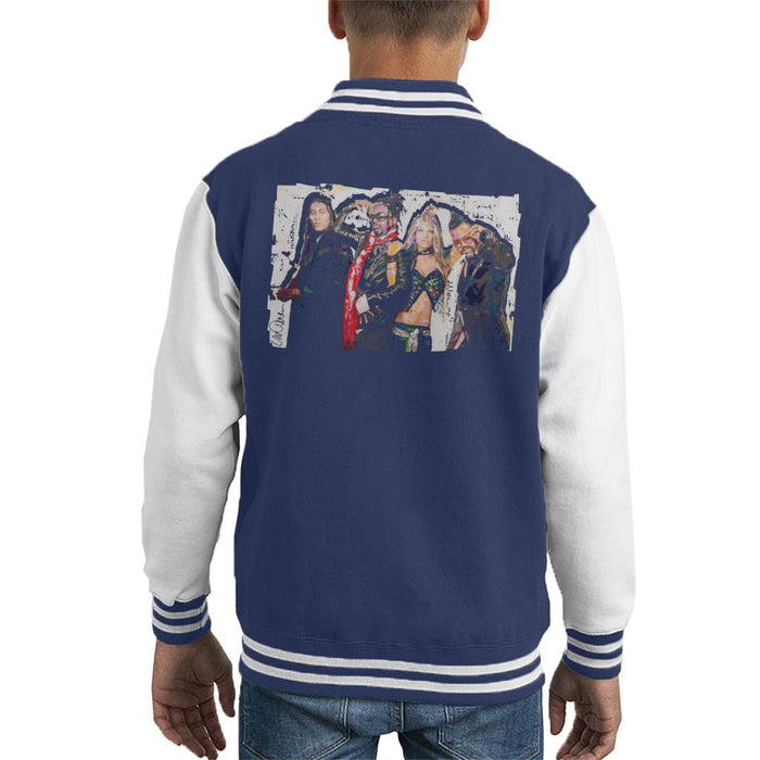 Sidney Maurer Original Portrait Of Black Eyed Peas Kid's Varsity Jacket