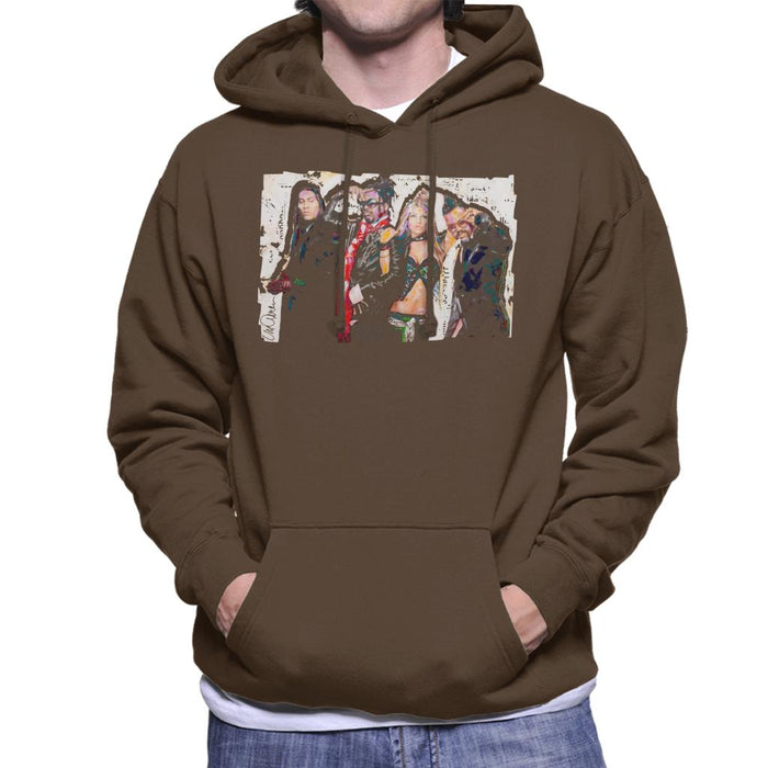 Sidney Maurer Original Portrait Of Black Eyed Peas Men's Hooded Sweatshirt
