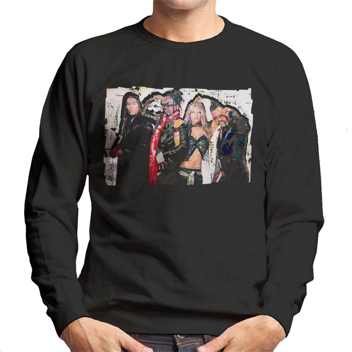 Sidney Maurer Original Portrait Of Black Eyed Peas Men's Sweatshirt