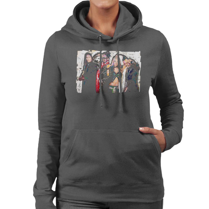 Sidney Maurer Original Portrait Of Black Eyed Peas Women's Hooded Sweatshirt