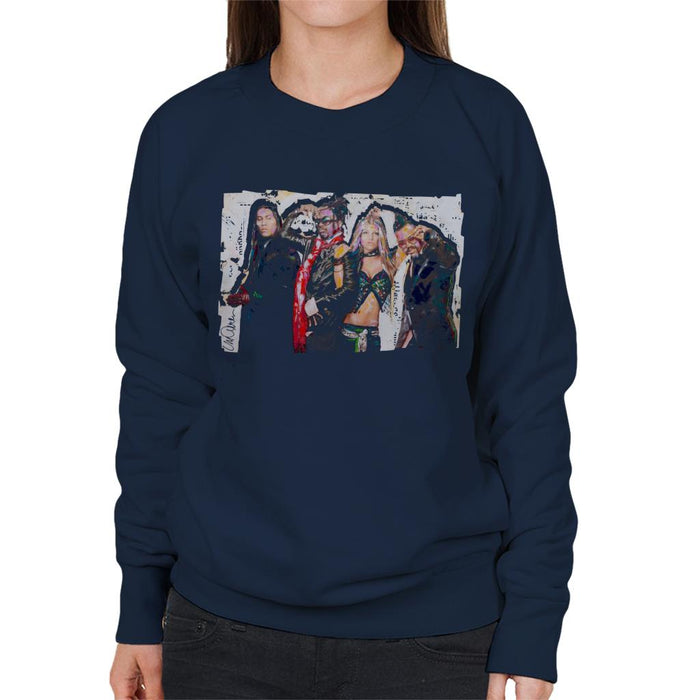 Sidney Maurer Original Portrait Of Black Eyed Peas Women's Sweatshirt