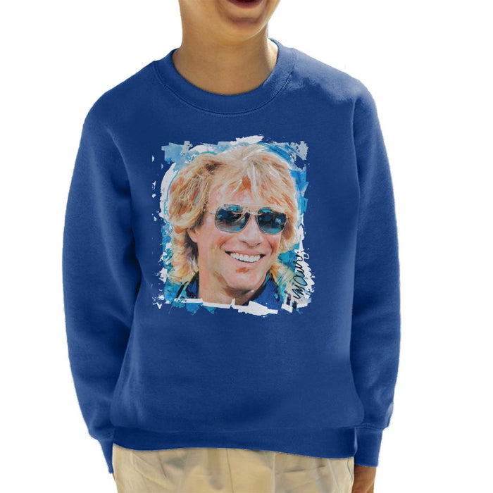 Sidney Maurer Original Portrait Of Jon Bon Jovi Kid's Sweatshirt