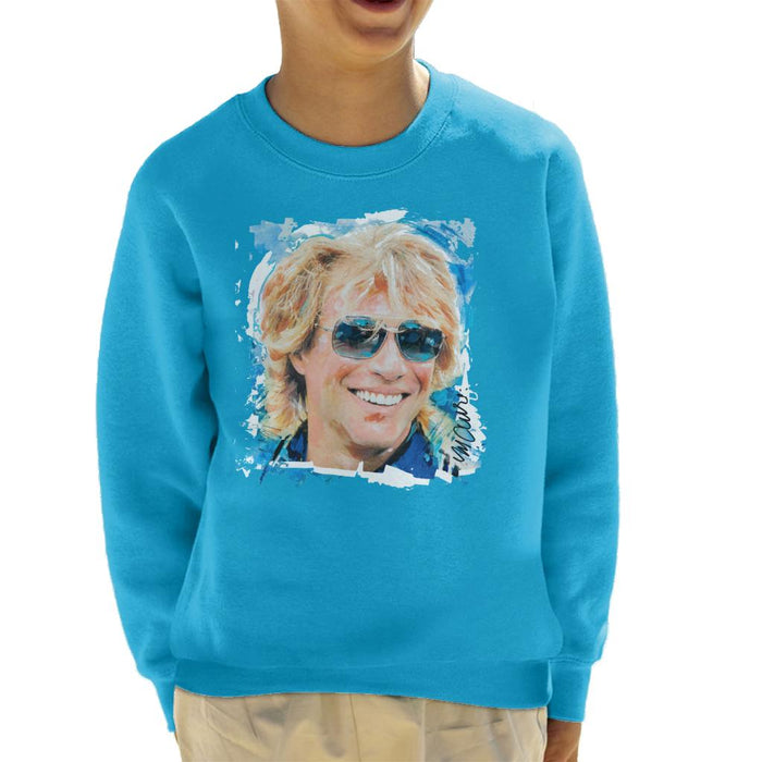 Sidney Maurer Original Portrait Of Jon Bon Jovi Kid's Sweatshirt