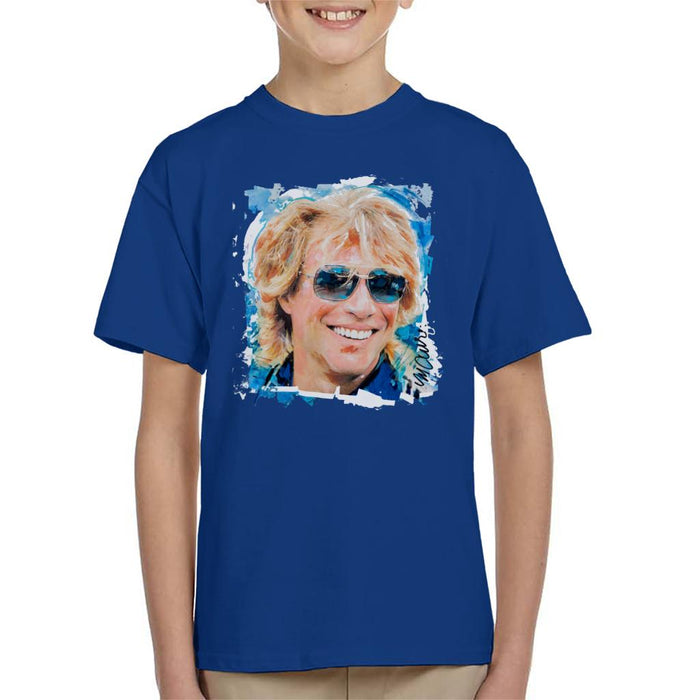 Sidney Maurer Original Portrait Of Jon Bon Jovi Kid's T-Shirt