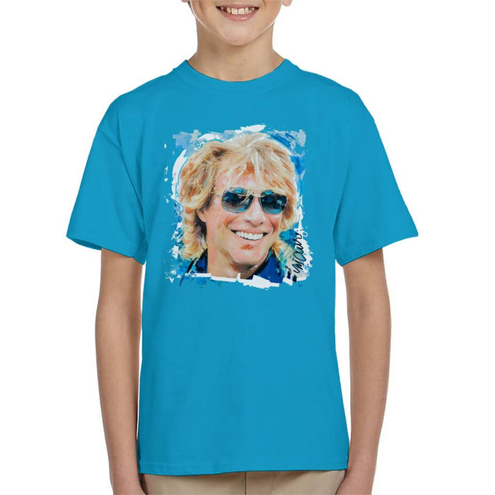 Sidney Maurer Original Portrait Of Jon Bon Jovi Kid's T-Shirt