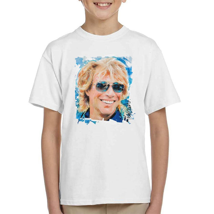 Sidney Maurer Original Portrait Of Jon Bon Jovi Kid's T-Shirt