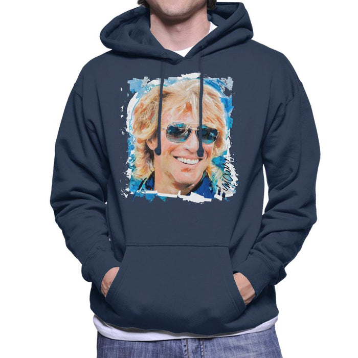 Sidney Maurer Original Portrait Of Jon Bon Jovi Men's Hooded Sweatshirt