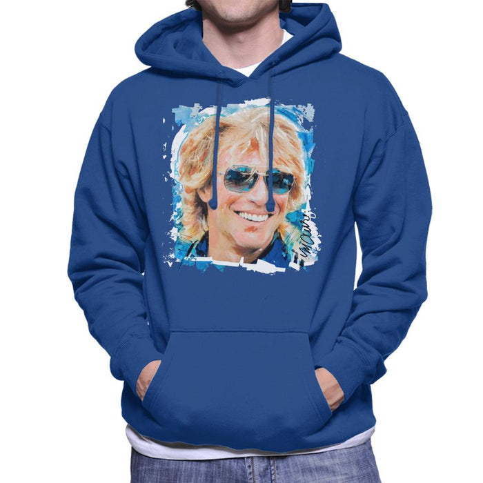 Sidney Maurer Original Portrait Of Jon Bon Jovi Men's Hooded Sweatshirt
