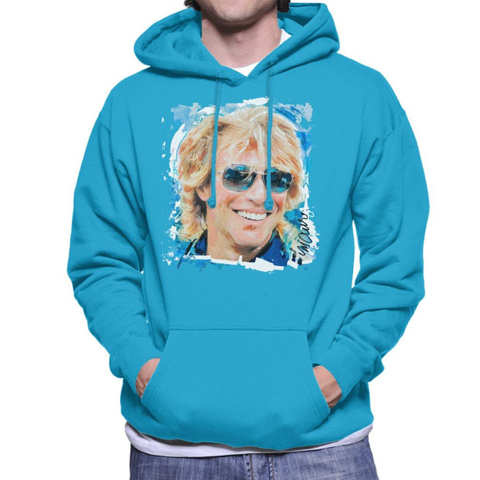 Sidney Maurer Original Portrait Of Jon Bon Jovi Men's Hooded Sweatshirt
