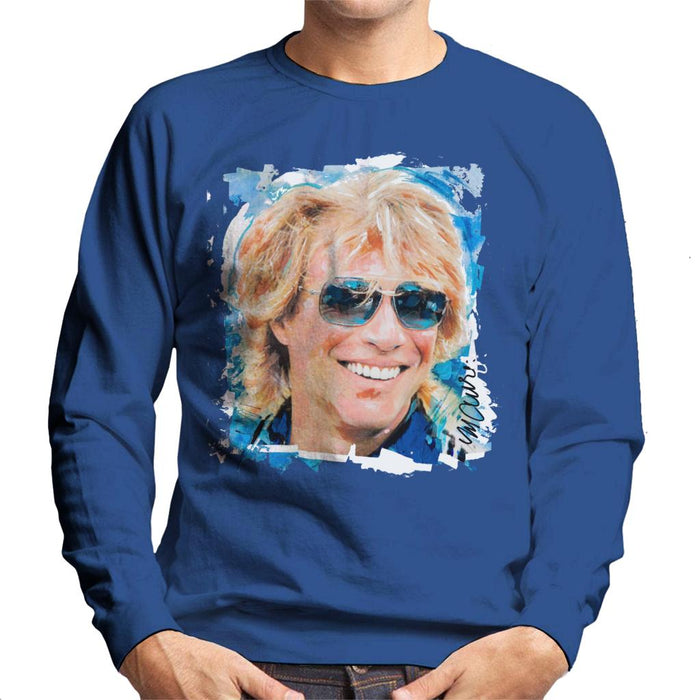 Sidney Maurer Original Portrait Of Jon Bon Jovi Men's Sweatshirt