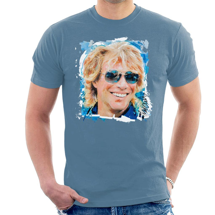Sidney Maurer Original Portrait Of Jon Bon Jovi Men's T-Shirt