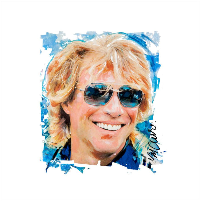 Sidney Maurer Original Portrait Of Jon Bon Jovi Men's Varsity Jacket