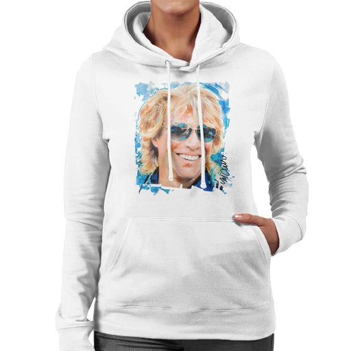 Sidney Maurer Original Portrait Of Jon Bon Jovi Women's Hooded Sweatshirt