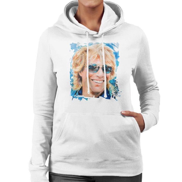 Sidney Maurer Original Portrait Of Jon Bon Jovi Women's Hooded Sweatshirt