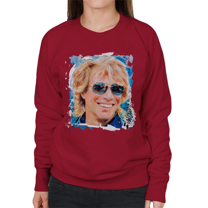 Sidney Maurer Original Portrait Of Jon Bon Jovi Women's Sweatshirt