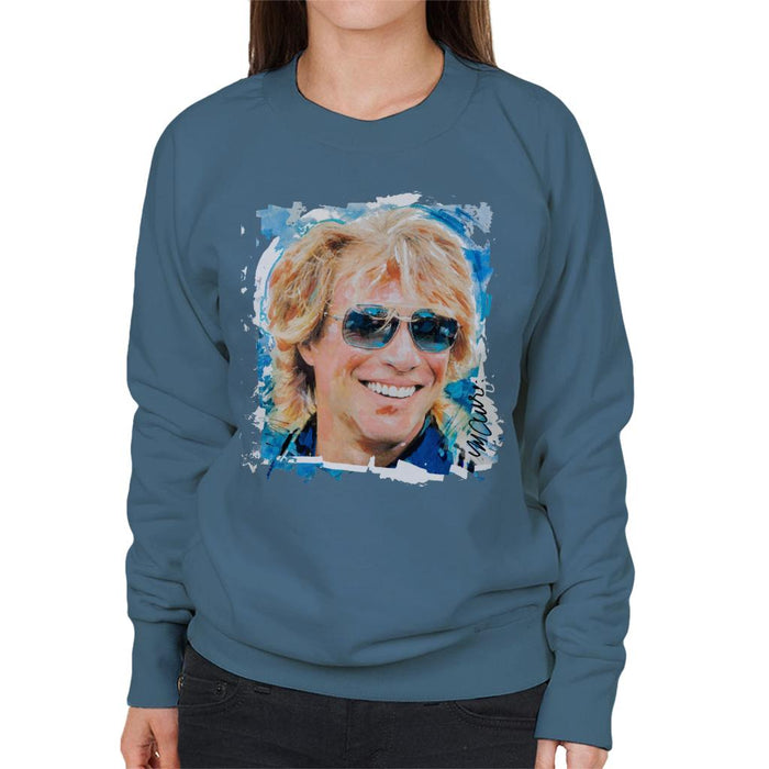 Sidney Maurer Original Portrait Of Jon Bon Jovi Women's Sweatshirt