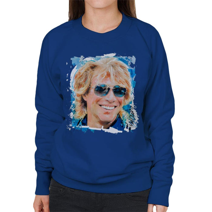 Sidney Maurer Original Portrait Of Jon Bon Jovi Women's Sweatshirt