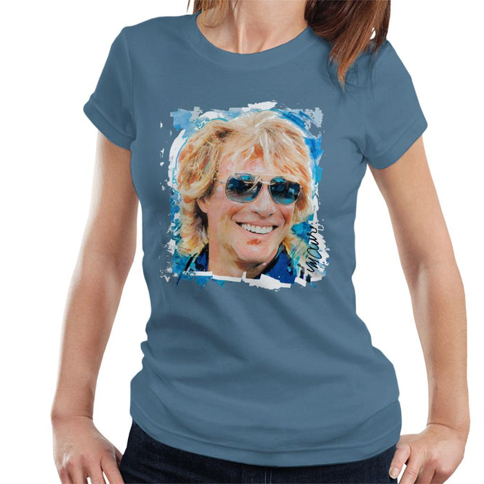 Sidney Maurer Original Portrait Of Jon Bon Jovi Women's T-Shirt