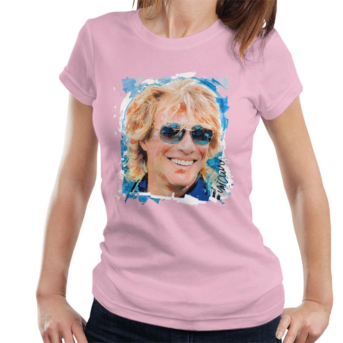 Sidney Maurer Original Portrait Of Jon Bon Jovi Women's T-Shirt