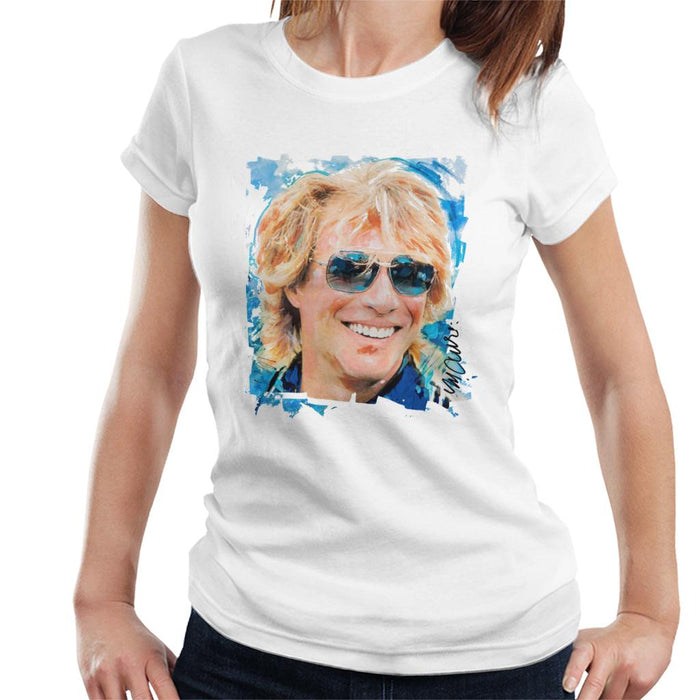 Sidney Maurer Original Portrait Of Jon Bon Jovi Women's T-Shirt