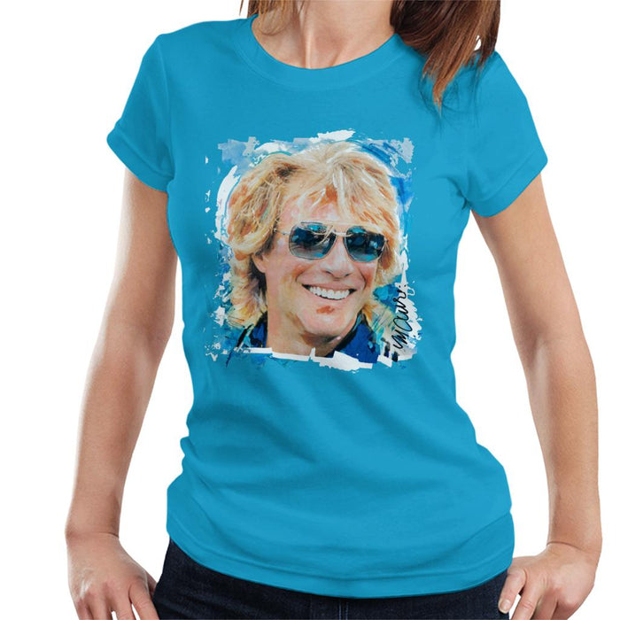 Sidney Maurer Original Portrait Of Jon Bon Jovi Women's T-Shirt