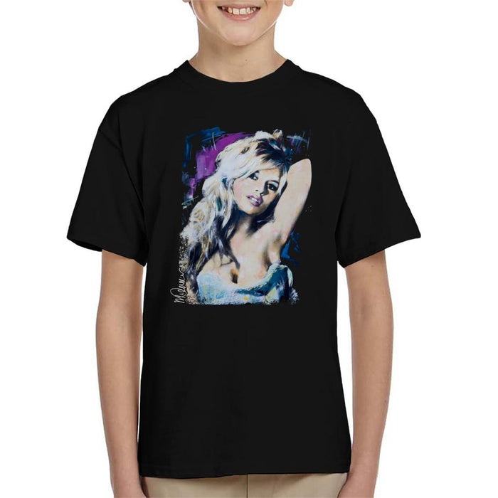Sidney Maurer Original Portrait Of Brigitte Bardot Kid's T-Shirt