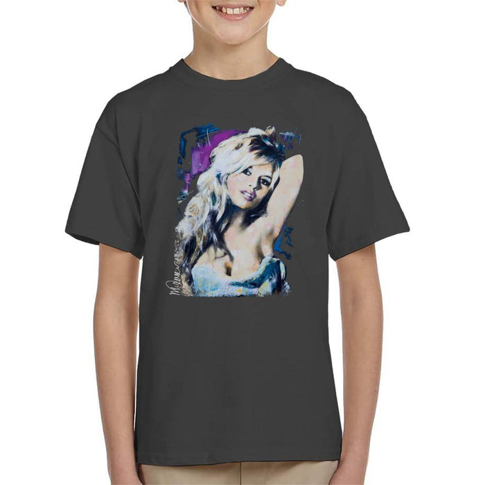 Sidney Maurer Original Portrait Of Brigitte Bardot Kid's T-Shirt