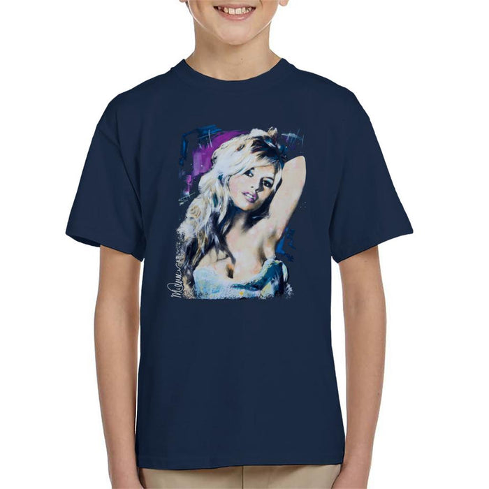 Sidney Maurer Original Portrait Of Brigitte Bardot Kid's T-Shirt