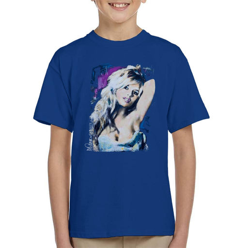 Sidney Maurer Original Portrait Of Brigitte Bardot Kid's T-Shirt