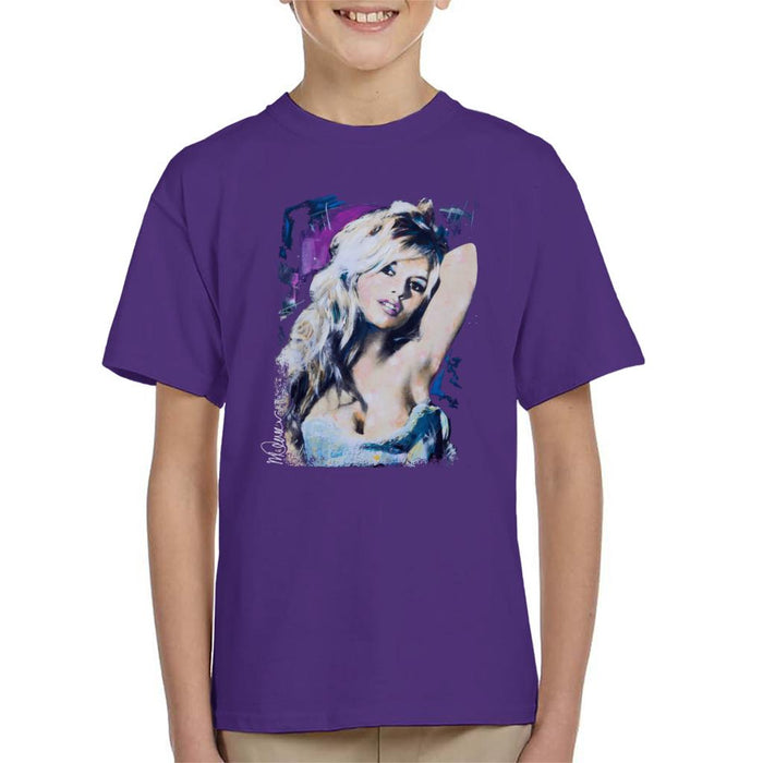 Sidney Maurer Original Portrait Of Brigitte Bardot Kid's T-Shirt