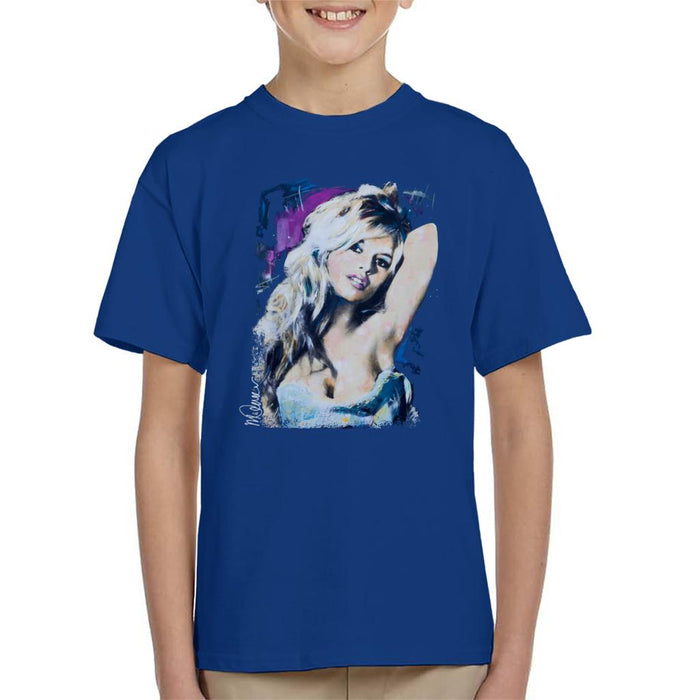 Sidney Maurer Original Portrait Of Brigitte Bardot Kid's T-Shirt