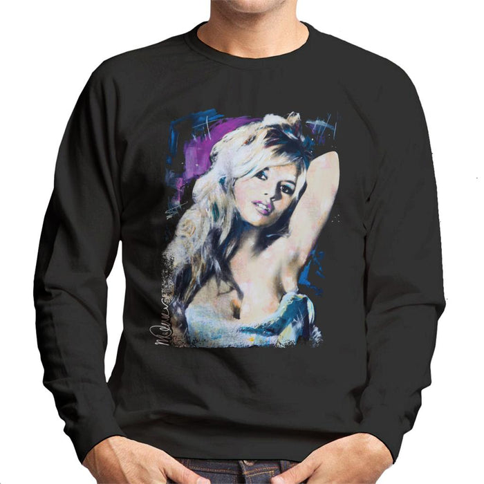 Sidney Maurer Original Portrait Of Brigitte Bardot Men's Sweatshirt